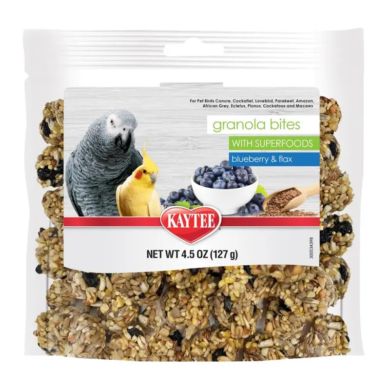 Kaytee Granola Bites with Superfoods Blueberry & Flax 4.5 oz