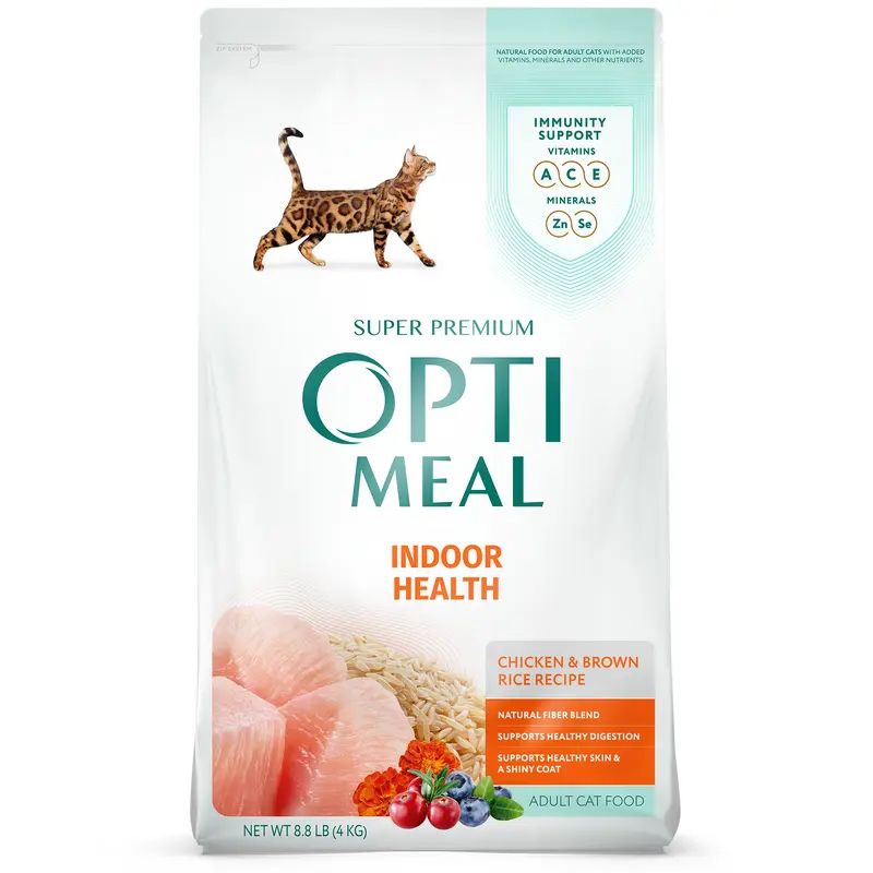 Optimeal Dry Cat Food 3.3lb Indoor Chicken
