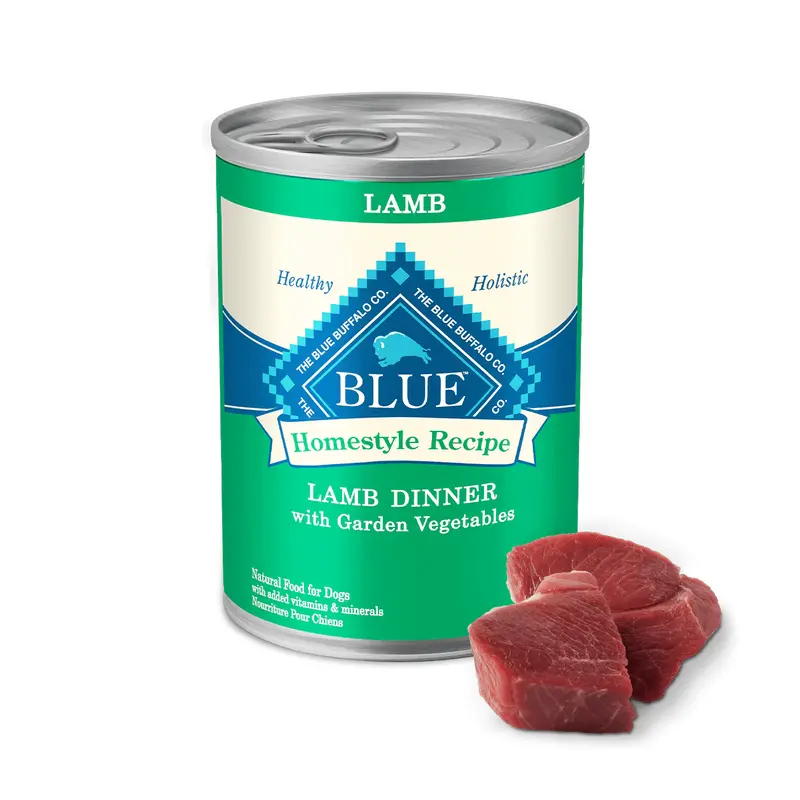 Blue Buffalo Adult Homestyle Lamb, Brown Rice & Garden Vegetables Wet Dog Cans (12.5oz)