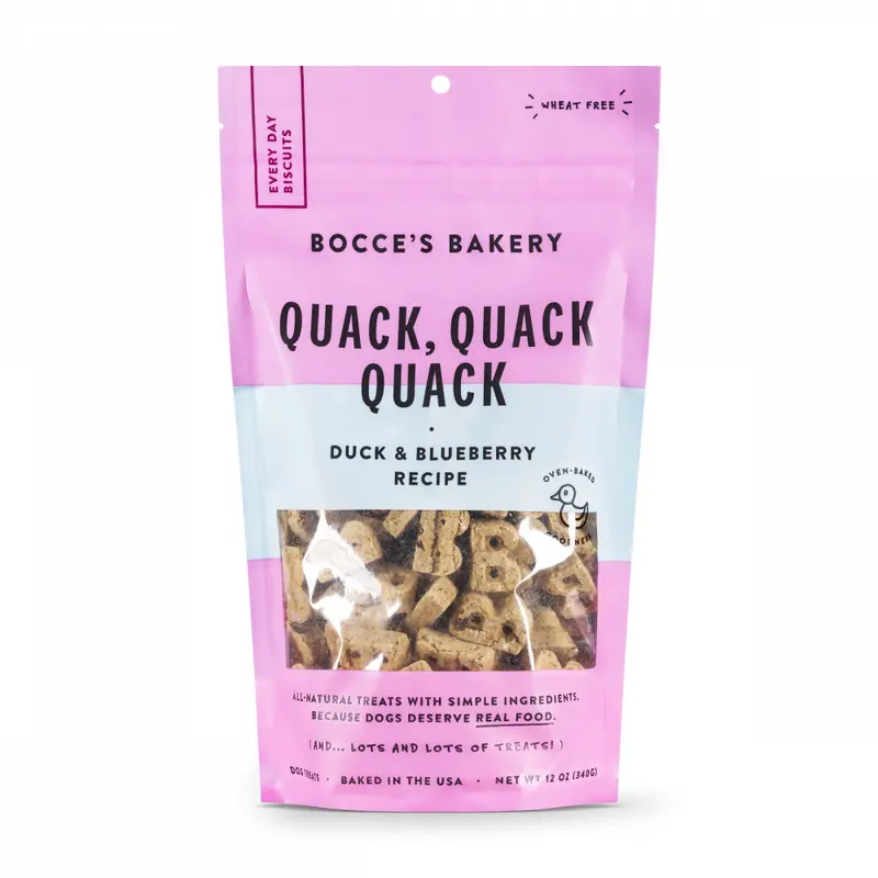 Bocce's Bakery Every Day Quack, Quack, Quack Biscuit Dog Treats