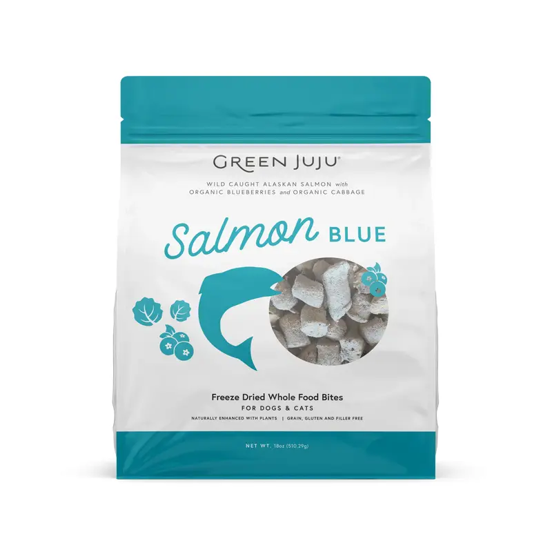 Green Juju Freeze Dried Salmon Blue Whole Food Bites (18OZ)