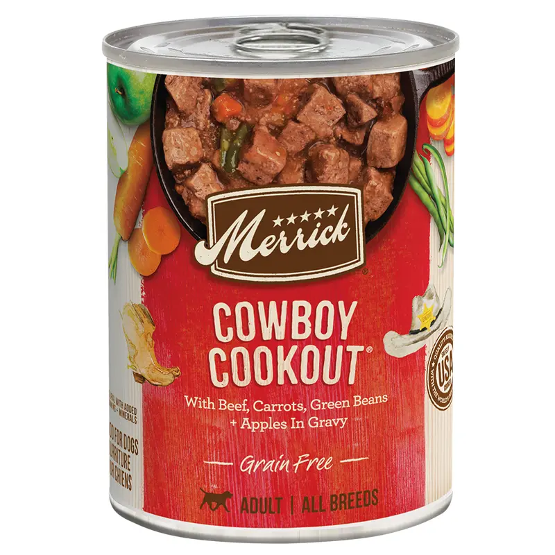 Merrick Grain Free Cowboy Cookout Wet Dog Food (12.7oz)