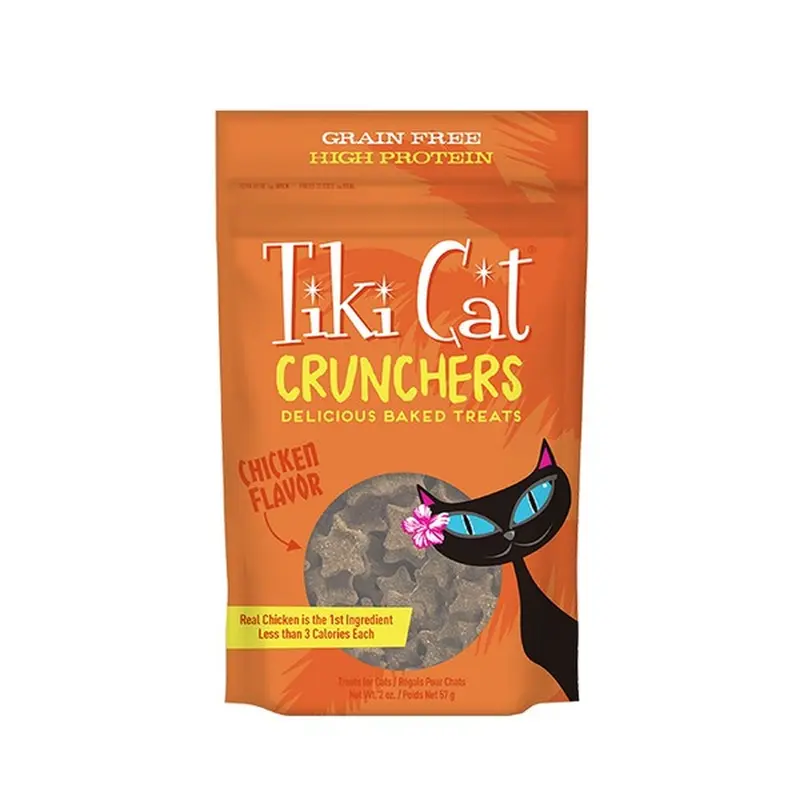 Tiki Cat Crunchers Treat Chicken Flavor Cat Treats 2oz