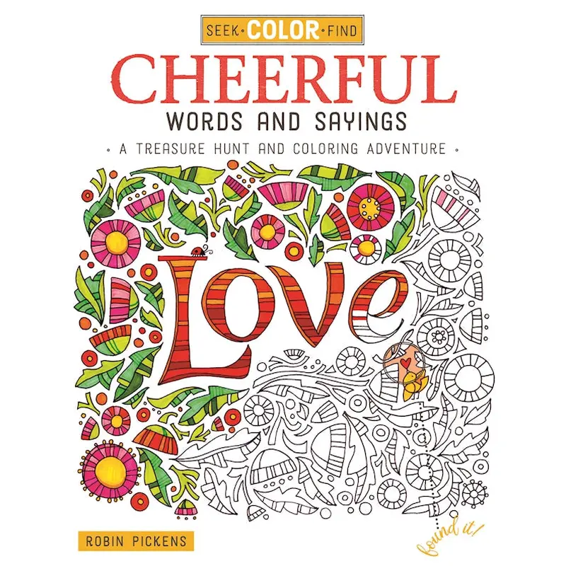 Seek, Color, Find Cheerful Words and Sayings