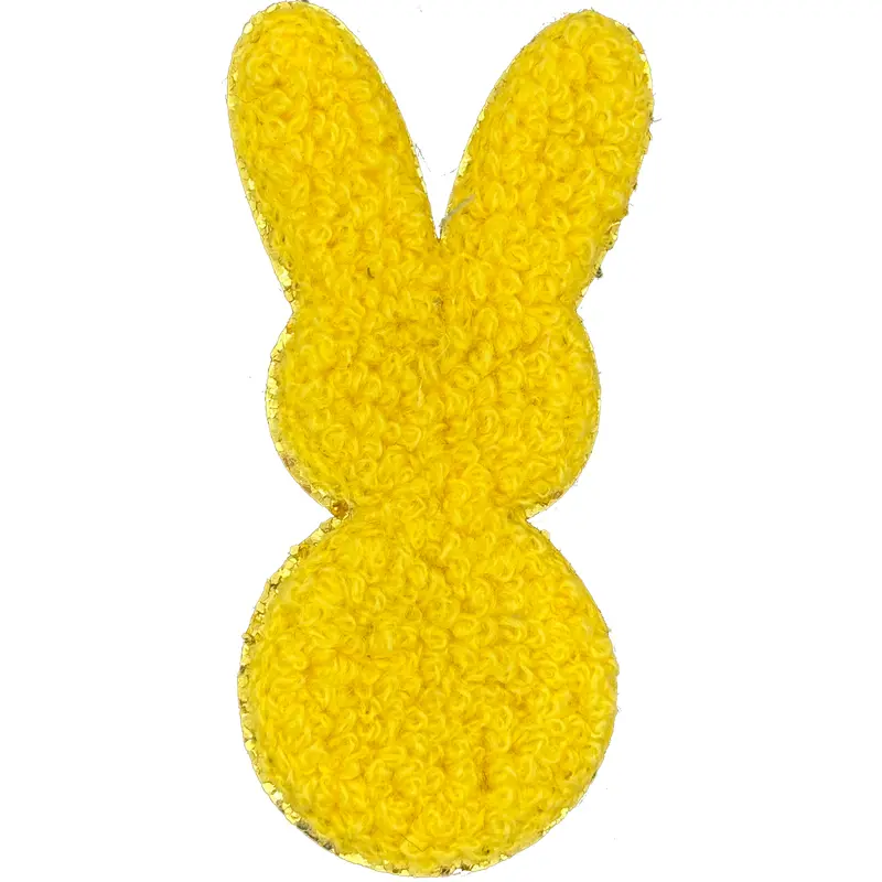 Yellow Peep Chenille Bunny - Patch