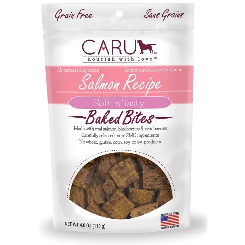 Caru Natural Grain Free Salmon Recipe Bites for Dogs