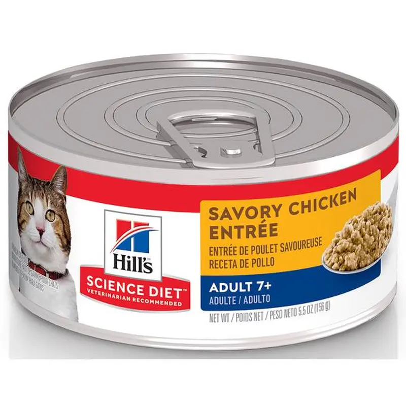 Hill's Science Diet Adult 7+ Savory Chicken Entre Canned Cat Food, 5.5 oz