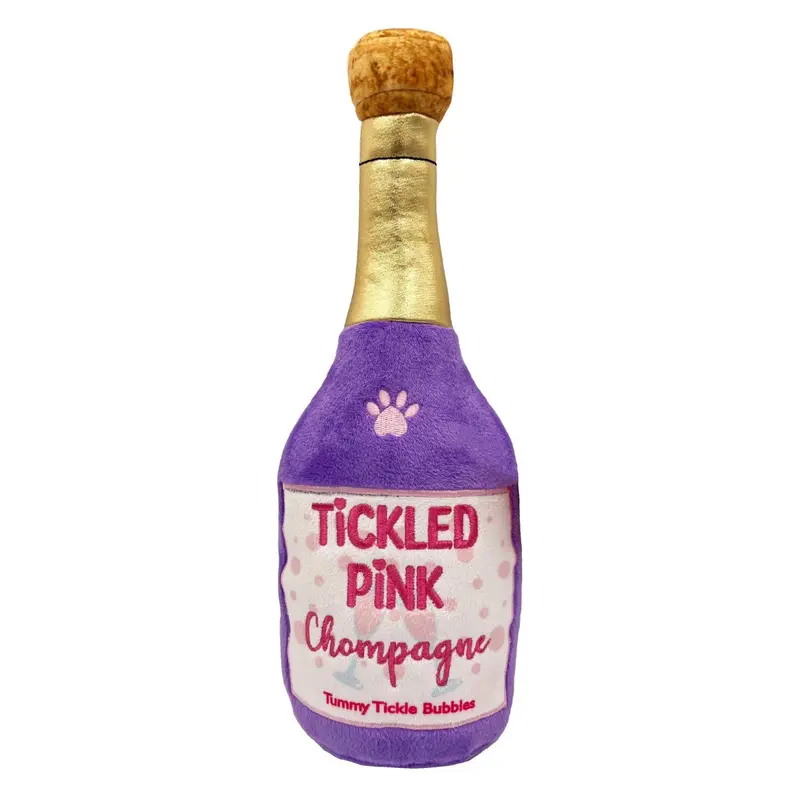 Huxley and Kent Tickled Pink Chompagne Plush Dog Toy Large