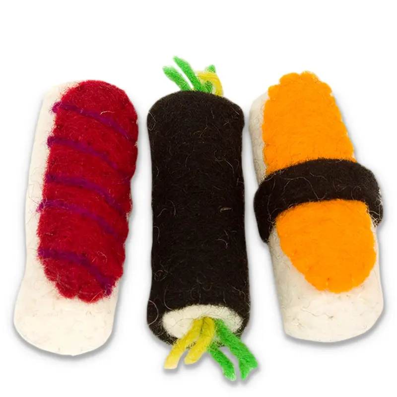 Karma Cat Sushi Wool Cat Toys 3 pk