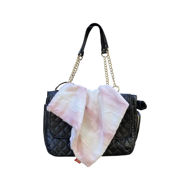 Carrier Square Blanket, Angora Ombre in Rosewater