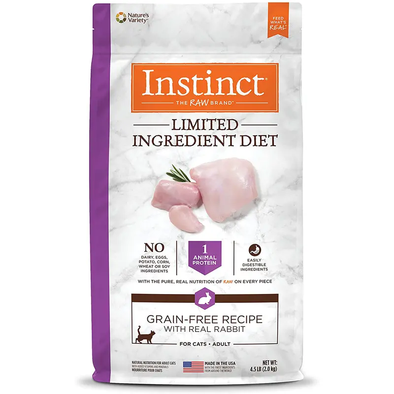 Instinct Limited Ingredient Diet Dry Cat Food - Real Rabbit - 4.5lb Bag