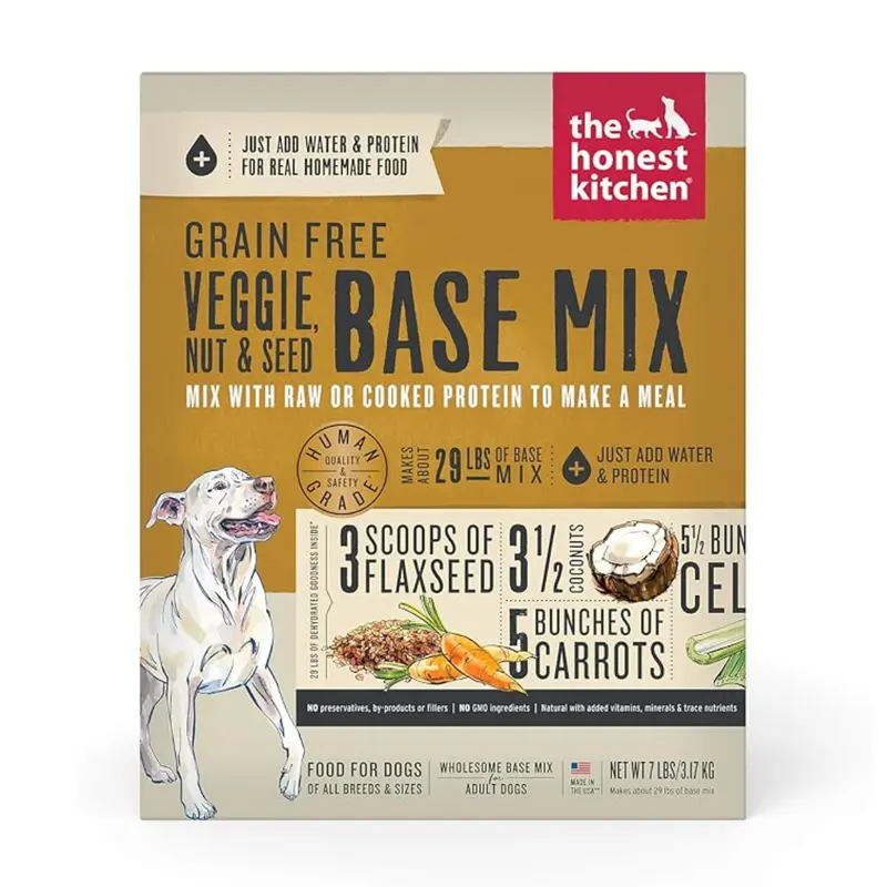 The Honest Kitchen Grain Free Base Mix Dehydrated Dog Food - Veggie, Nut & Seed -  7lb