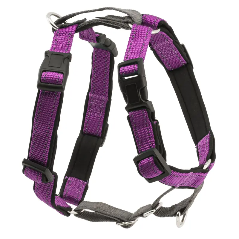 Petsafe 3 In 1 Harness No Pull Walking Solution Plum Large