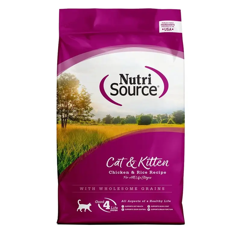 Nutrisource Cat & Kitten Chicken & Rice Recipe Cat Food 12lb bag