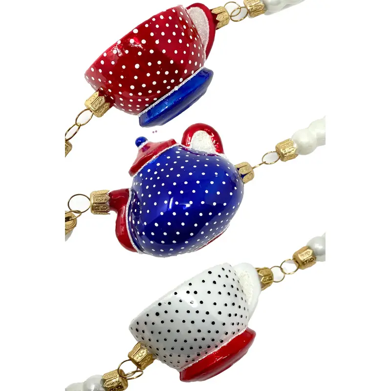 Afternoon Tea Glass Tree Garland