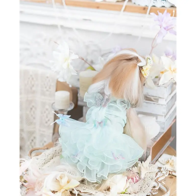 Luxury design dog dress diamond butterfly 2 colors