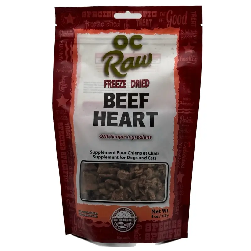 OC Raw Freeze Dried Beef Liver 4 oz.
