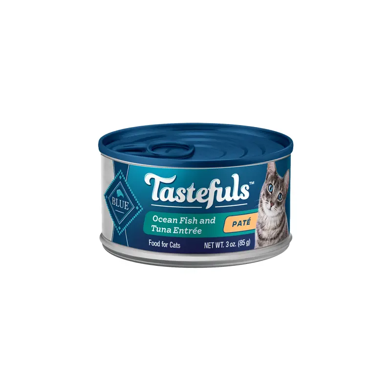 Blue Buffalo Tastefuls Ocean Fish & Tuna Entree Pate Canned Cat Food 3oz