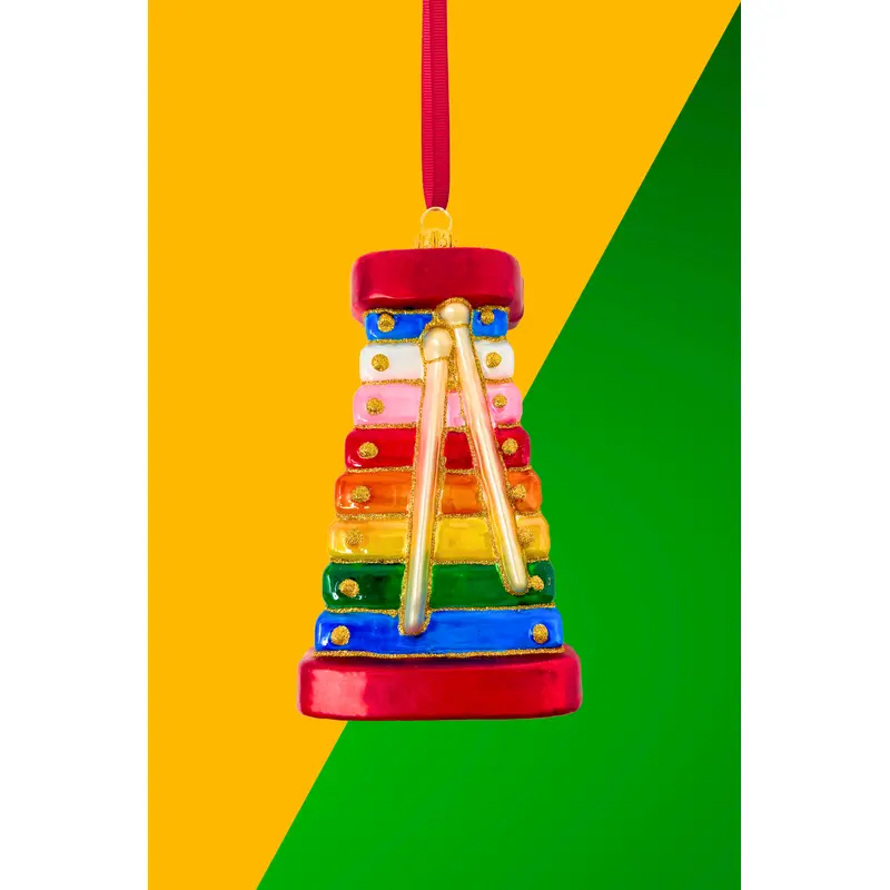 Erik's Xylophone Polish Glass Christmas Ornament