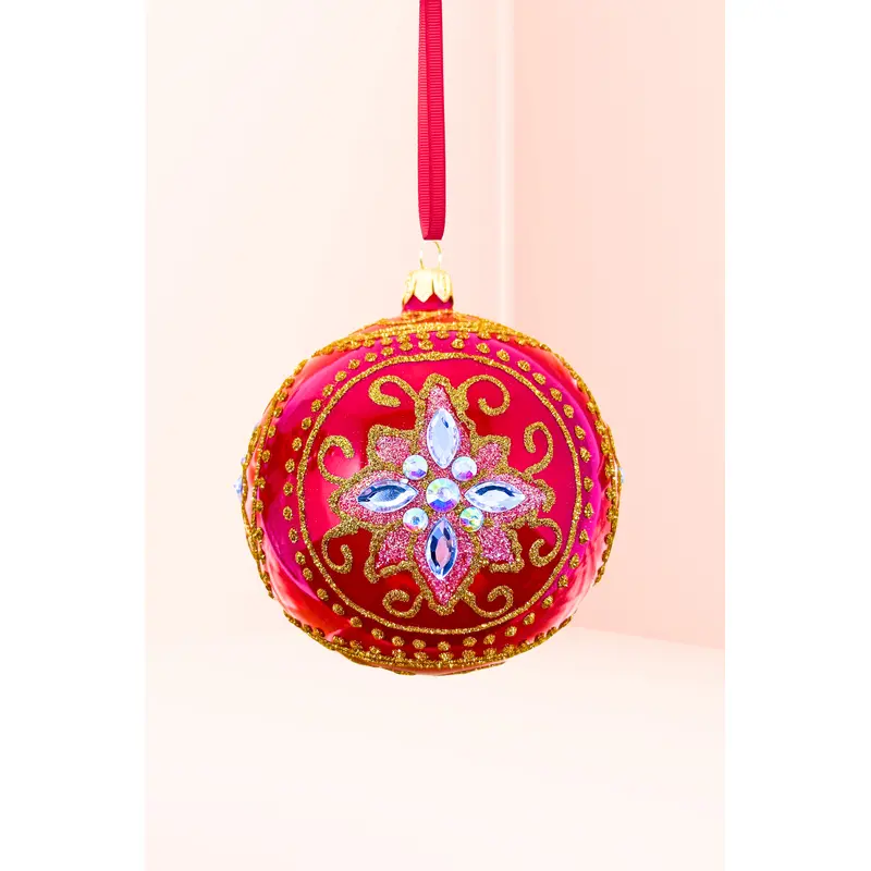 Garnet Medici Polish Glass Bauble