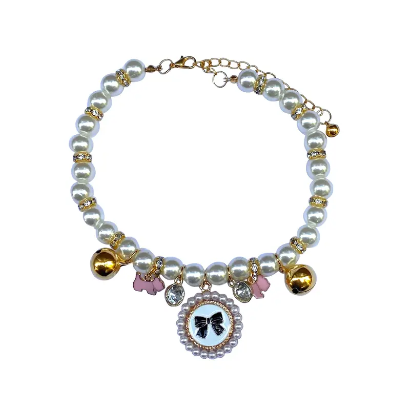 Pearl Charm Necklace with Terrier
