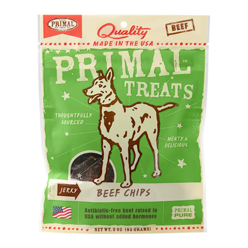 Primal Grain Free Jerky Beef Chips Dog Treats