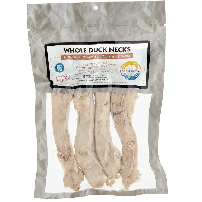 Fresh is Best Whole Duck Necks 3.5 oz.