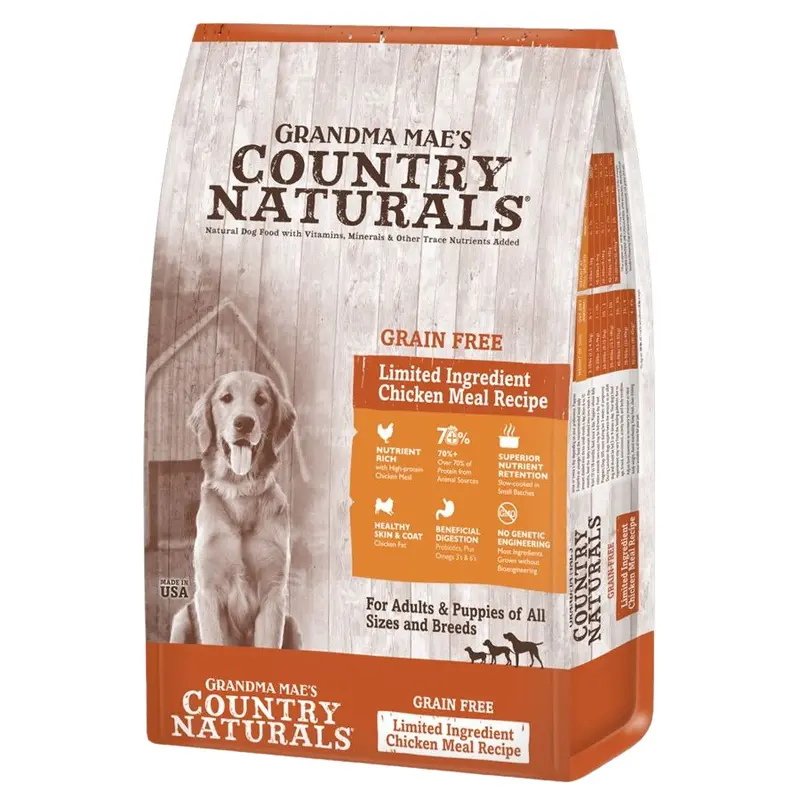 Grandma Mae's Country Naturals Grain Free Chicken Meal Dry Dog Food 12lb