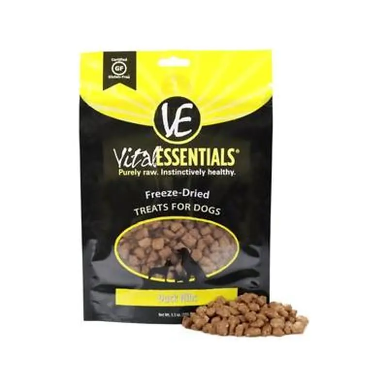Vital Essentials 5.5 oz Duck Nibs Freeze Dried Raw Dog Treat