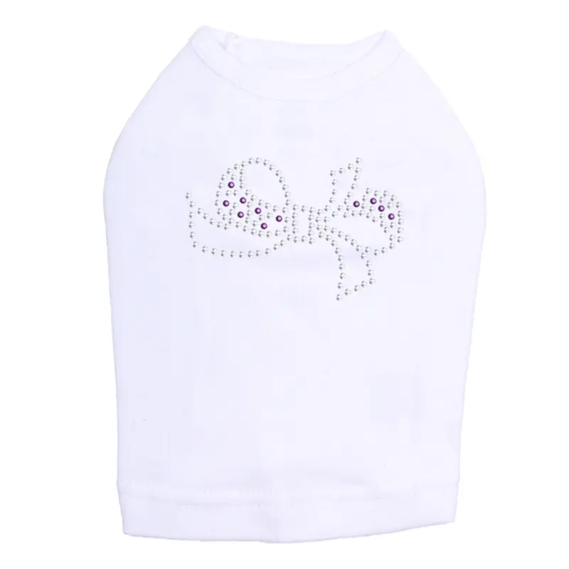 Bow (Purple & Silver) - Dog Tank
