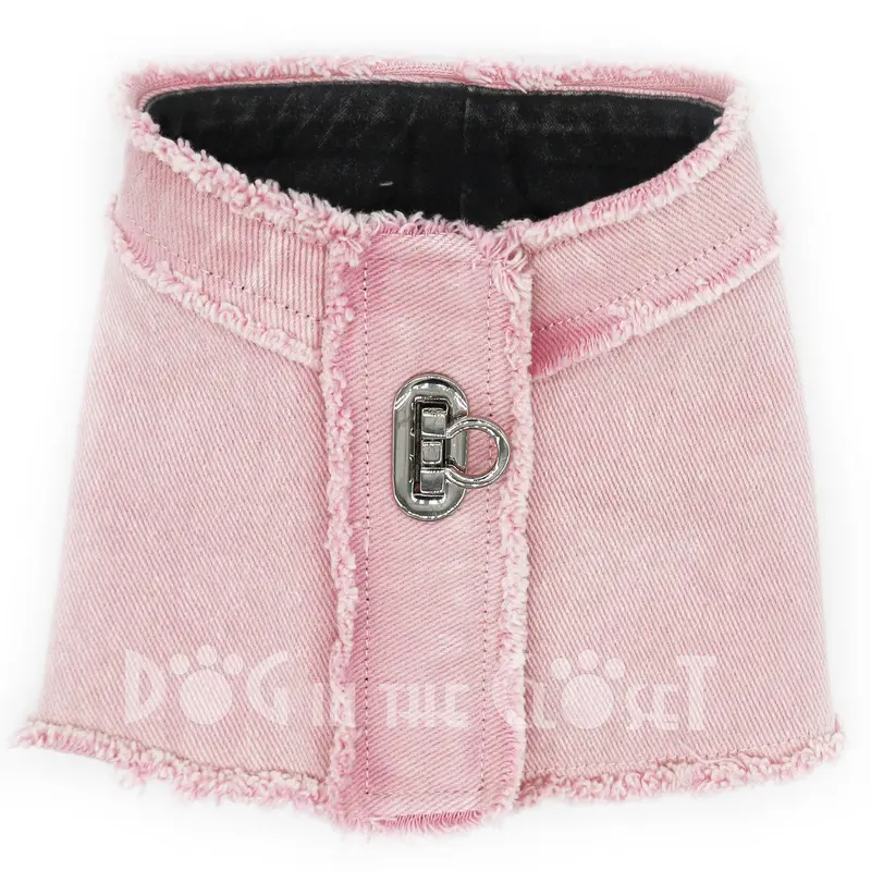 The Paris Frayed Denim Harness Vest