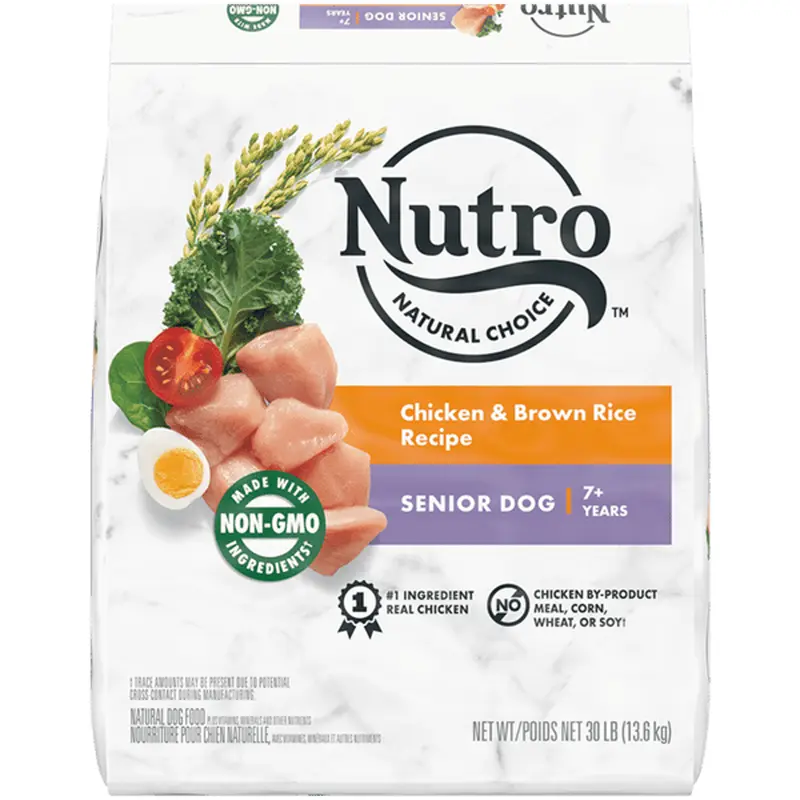 Nutro Natural Choice Senior Chicken & Brown Rice Dry Dog Food (30lb)