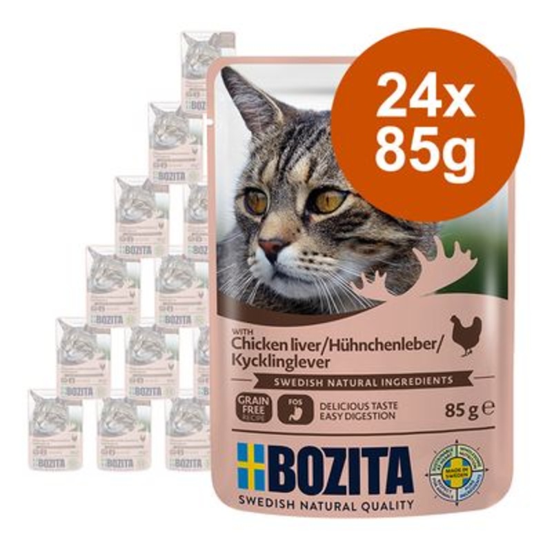 Bozita Chunks in Jelly Pouches 24 x 85g